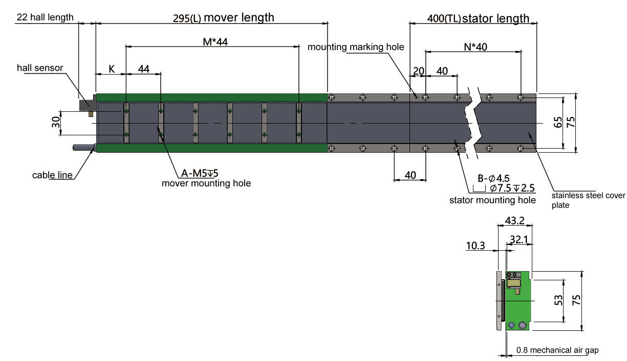 3 phase linear motor