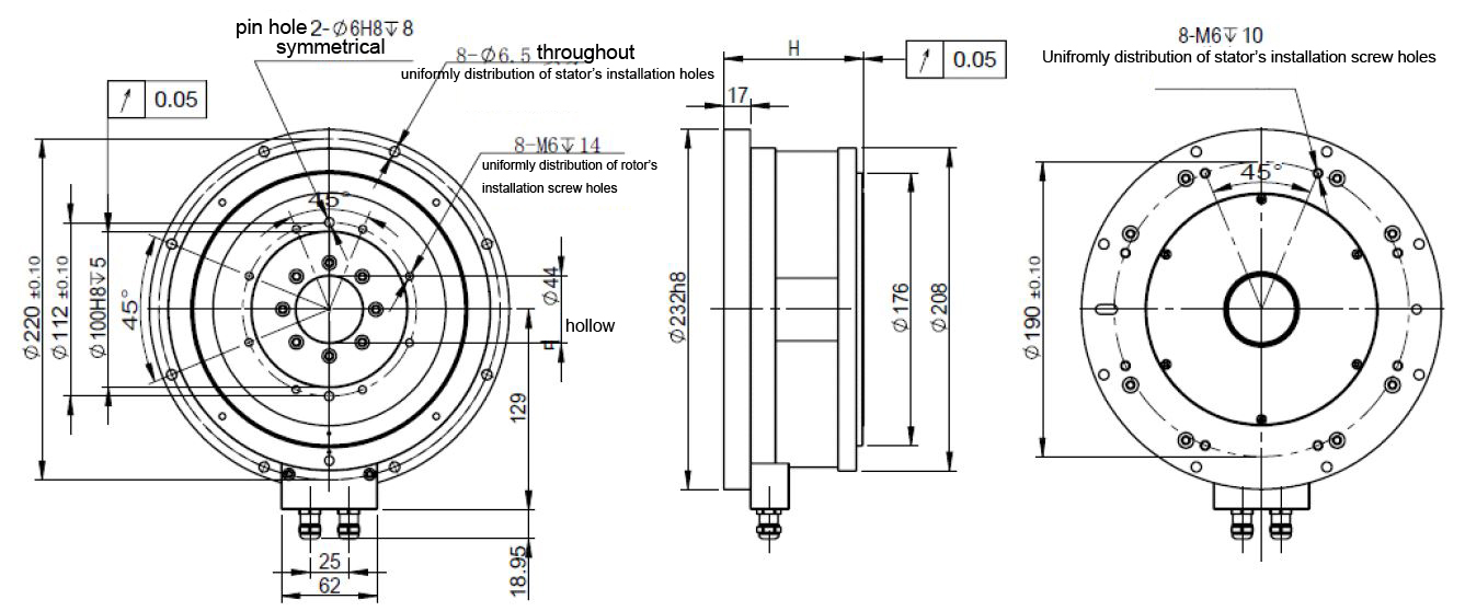 High Power Frame Inner Rotor Torque Motor HAN'S-G Series