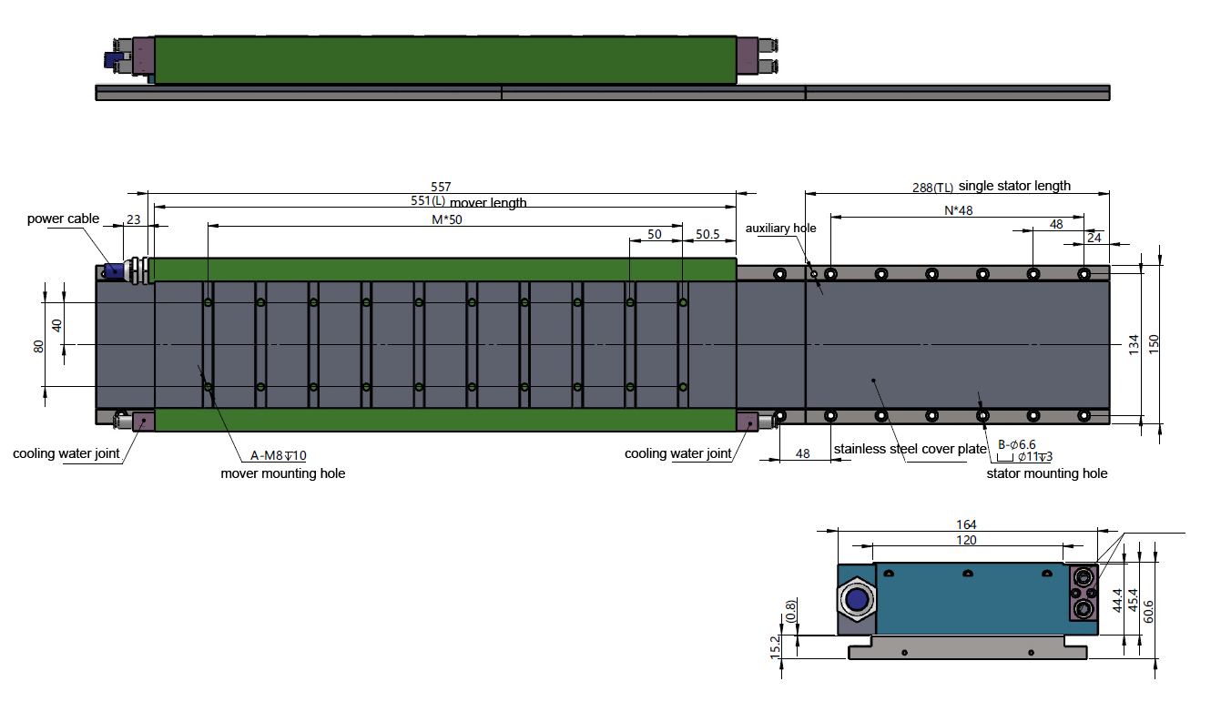 high torque linear iron core motor