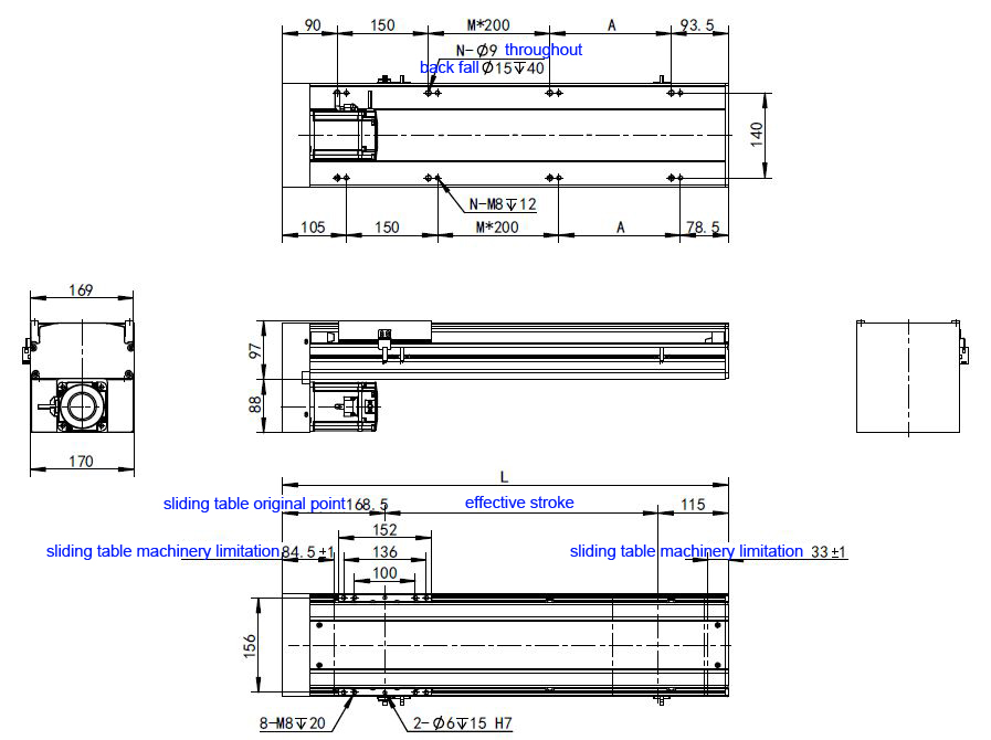 linear motion guide rail module