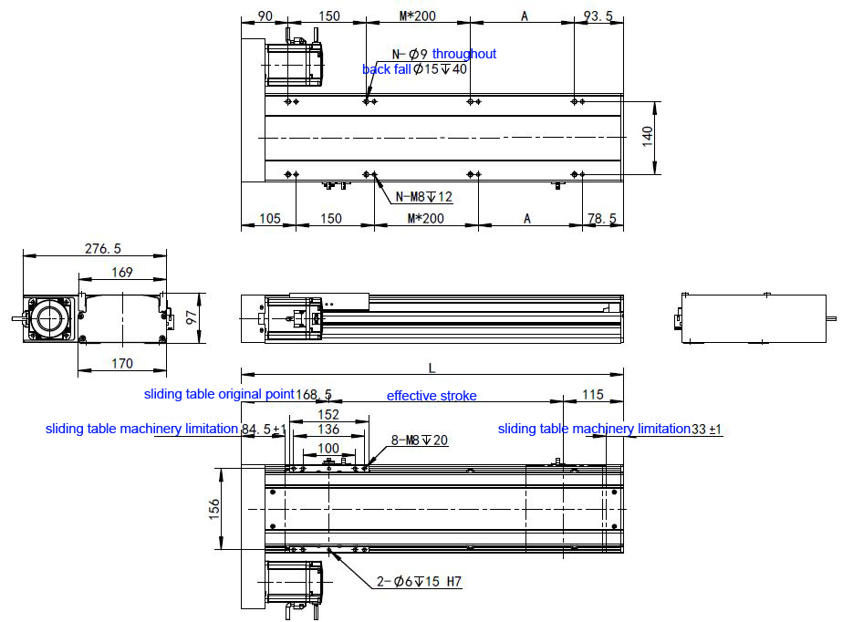 linear motion gantry module for CNC laser 3D printer