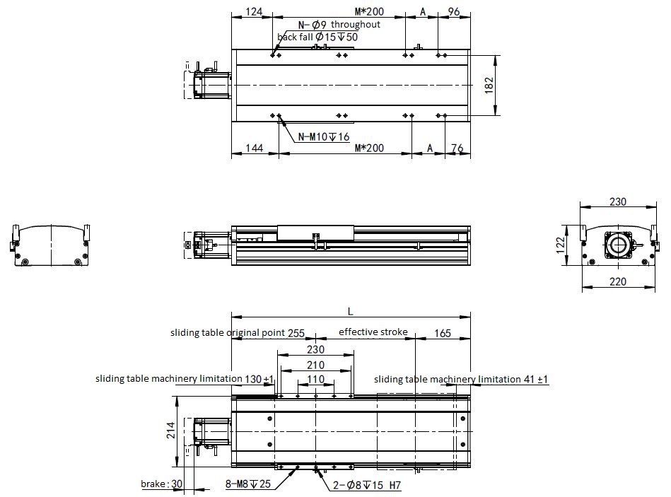 High Precision Motorized Motion Slide Linear Motor Module