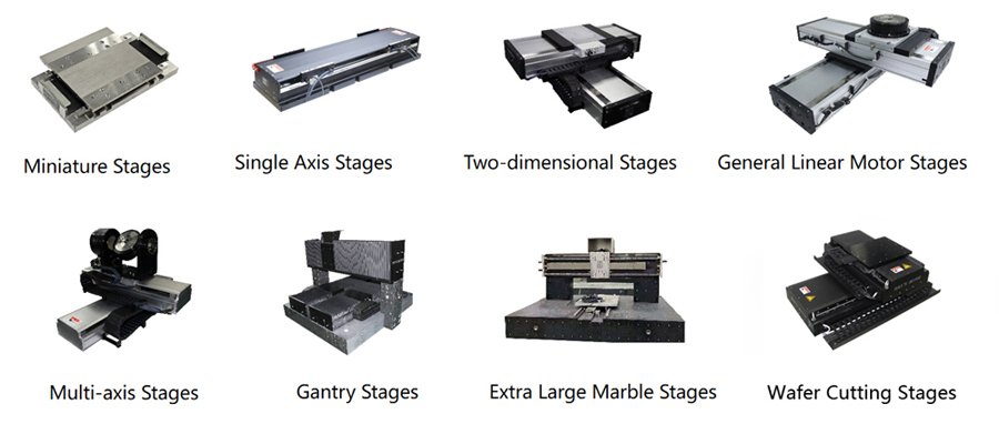 Linear stage with magnetic linear motor